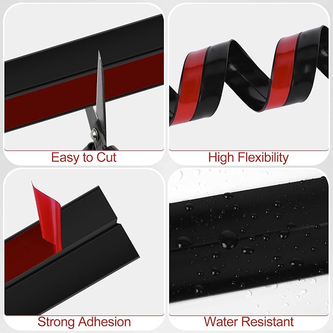 MYFAMIREA Door Weather Stripping 2IN x 40FT Door Draft Stopper Seal Tape - Image 4