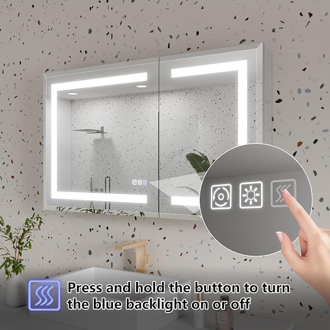 GroGro LED Lighted Bathroom Medicine Cabinet - Image 8