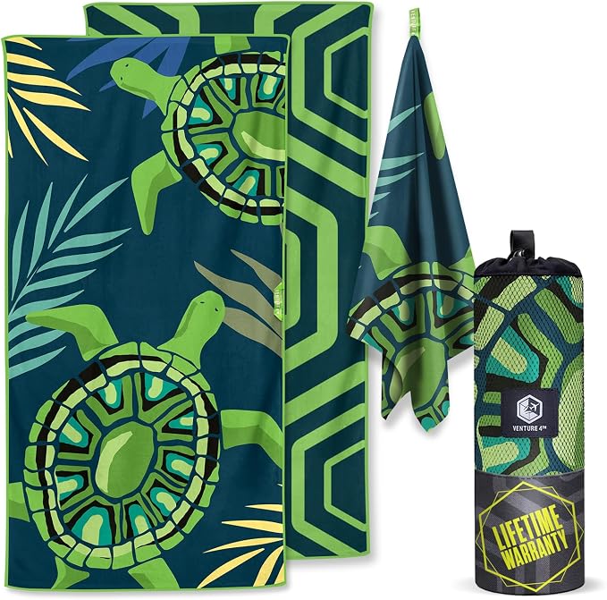 VENTURE 4TH Microfiber Beach Towel: Quick-Dry, Sandproof and Lightweight by VENTURE4TH