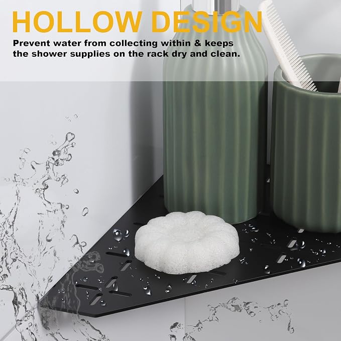 Recessed Corner Shower Shelf, Heavy Duty Shower Shelf, Grout in Bathroom Shelves - Image 4