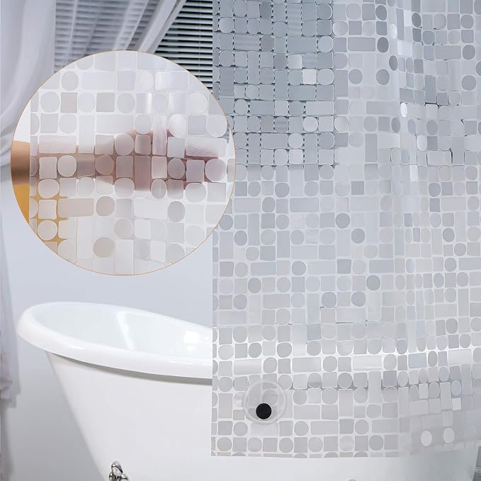 WELTRXE EVA Shower Curtain Liner Waterproof, Thick Liner Without Chemical Smell - Image 6