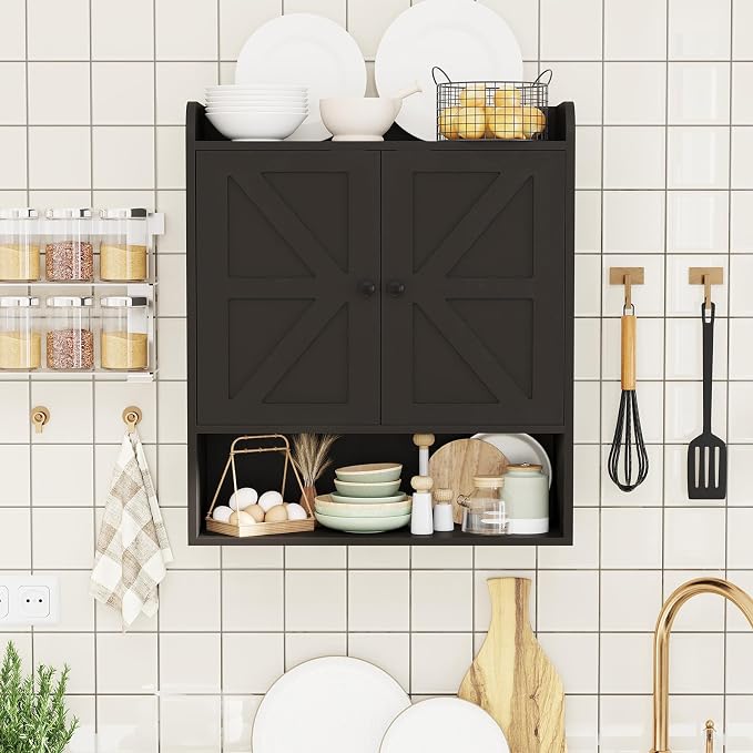 EasyCom 22" W x 26" H Bathroom Wall Cabinet, Farmhouse Medicine Cabinet - Image 2