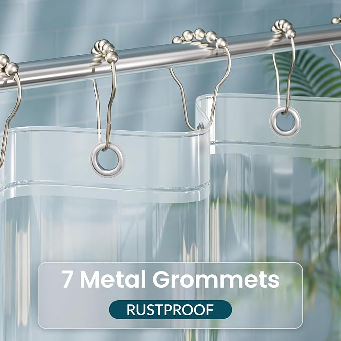 Titanker Shower Stall Curtain Liner, 42x72 Clear PEVA Lightweight Single Stall - Image 5