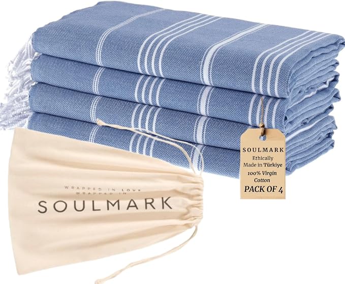 SOULMARK 100% Cotton Turkish Beach Towel by SOULMARK