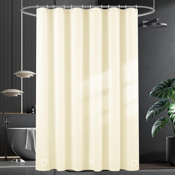 UFRIDAY Stall Shower Curtain Liner Long 48 x 78 inch, Narrow Cloth Bathroom - Image 2
