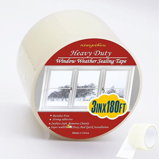 Transparent Window Weather Sealing Tape, 3-Inch x 180FT, Windows and Shower by xiaopihou
