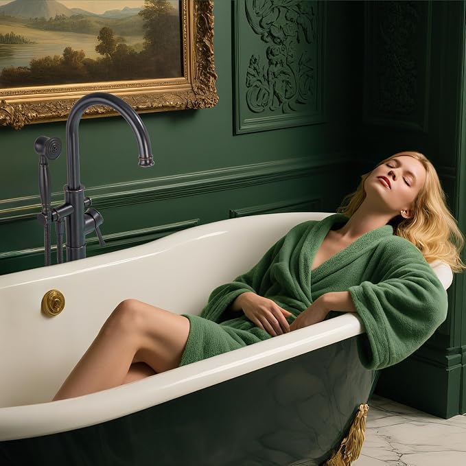Free Standing Tub Faucet, Wintap Classic Freestanding Bathtub Faucet - Image 8