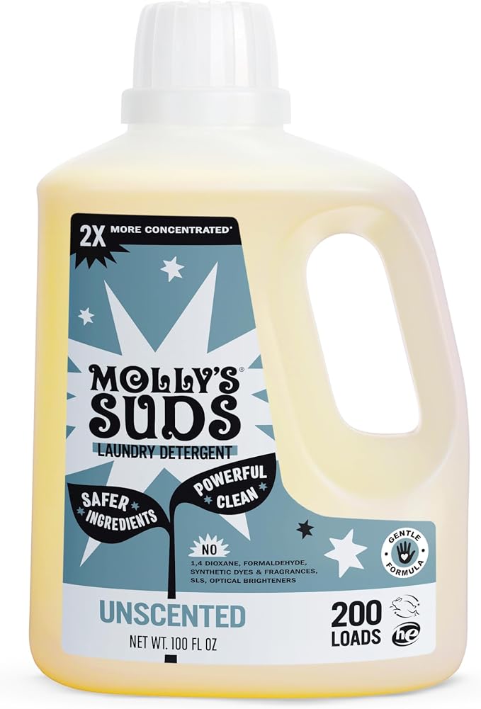 Molly's Suds Liquid Laundry Detergent | Clean Laundry Detergent Soap by MollysSuds