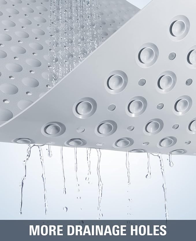 Yolife Extra Large Shower Mat, 34.3" L x 23.3" W TPE Anti Slip Stand Up Shower - Image 4