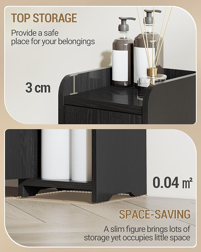 Bathroom Storage Cabinet, Corner Floor Cabinet - Image 7