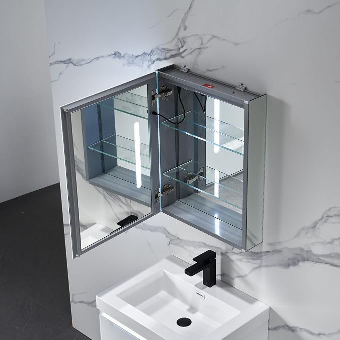 Blossom LED Lighted Medicine Cabinet Mirror - Image 8