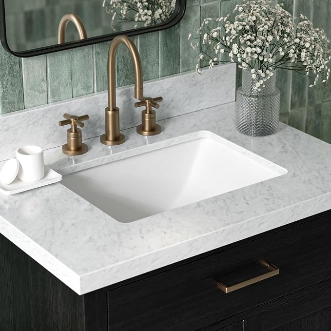 ARIEL Hepburn 31 Inch Single Rectangular Sink Bathroom Vanity - Image 3