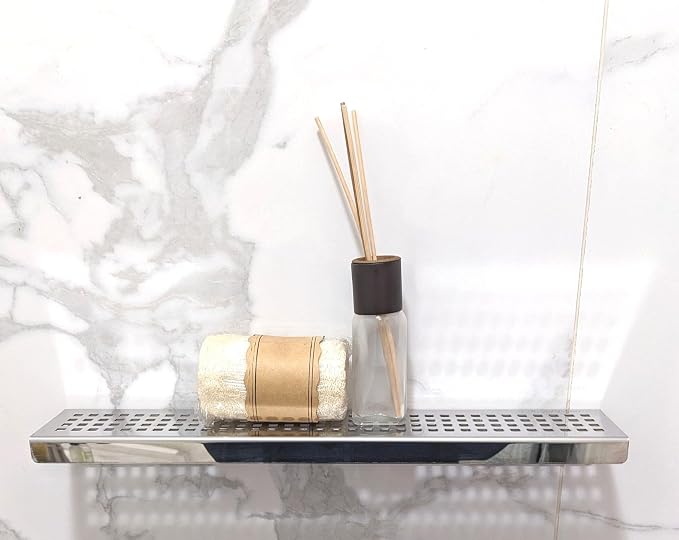 SereneDrains Stainless Steel Polished Chrome Shower Shelf - Image 2
