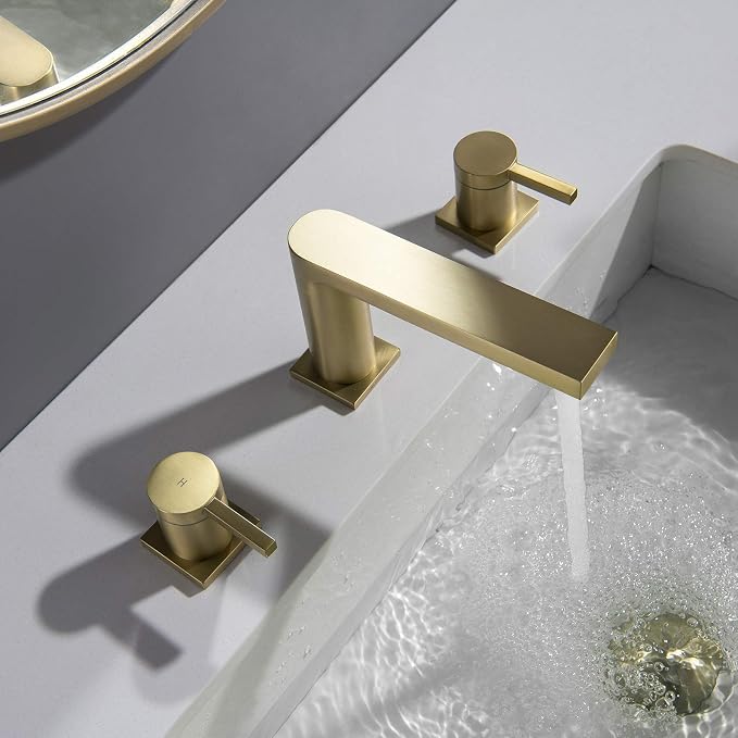 Luxury Brass Modern Widespread Bathroom Sink Faucets - Image 5