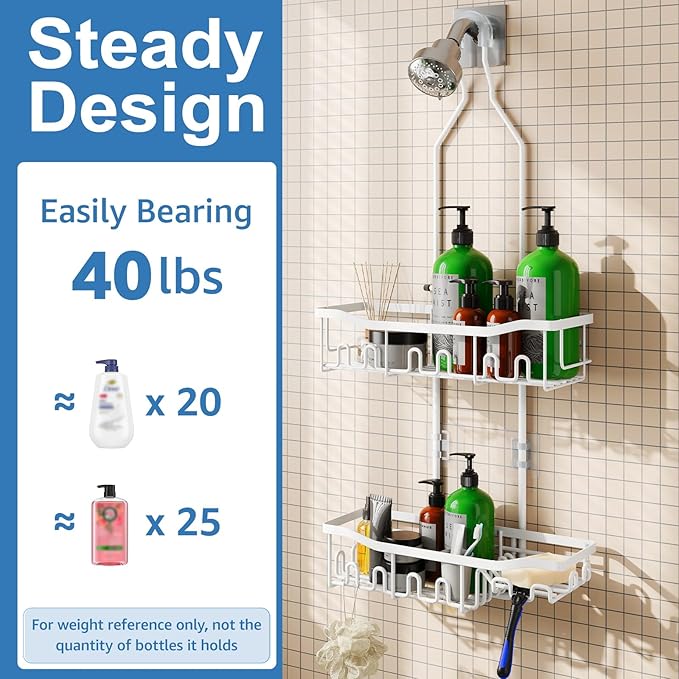 Upgraded Extended Length Shower Organizer - Image 5