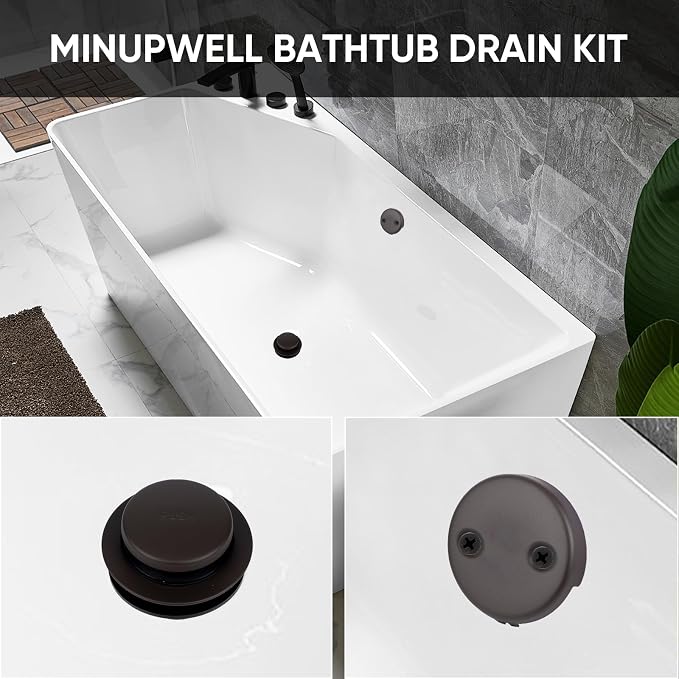 Bronze Bathtub Tub Drain Conversion Kit - Image 2