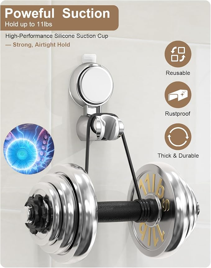 JOTPE Shower Head Holder Suction, Rotatable and Adjustable Shower Head Holder - Image 4