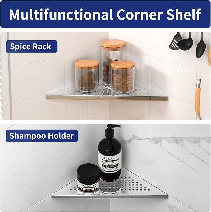 Corner Shower Shelf, Grout in Shelf Racks - Image 6