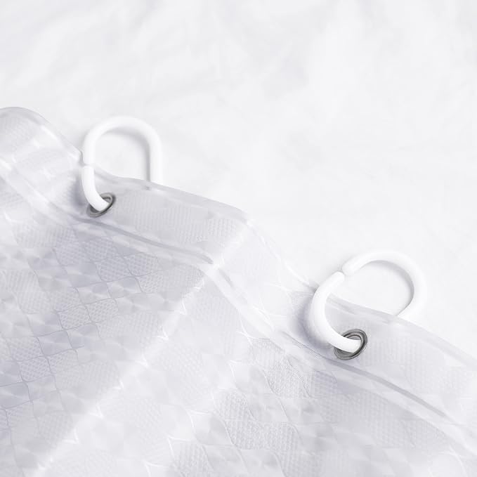 NTBAY EVA Semi-Transparent Clear Shower Curtain - Image 3