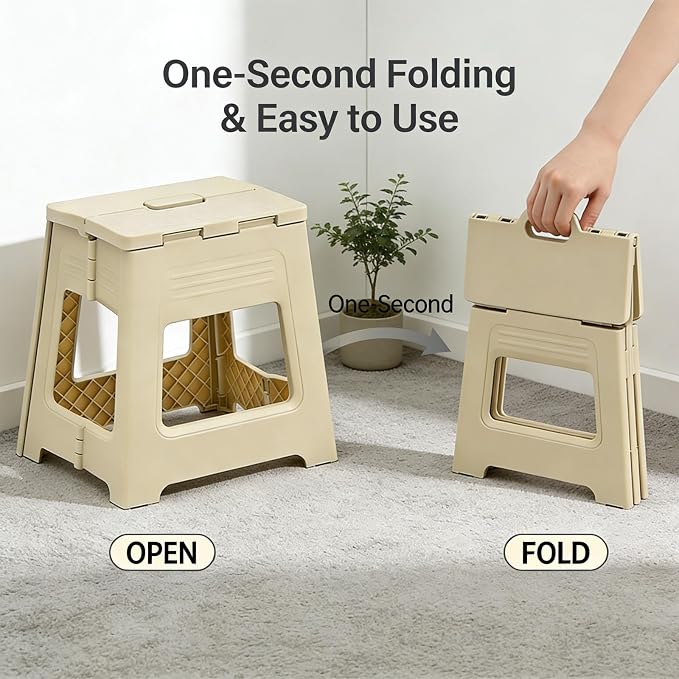 Foldable Shower Stool for Shaving Legs, Plastic Shower Foot Rest for Inside - Image 7