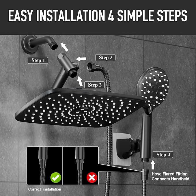 Veken 11.8'' Rain Shower Head - Image 7