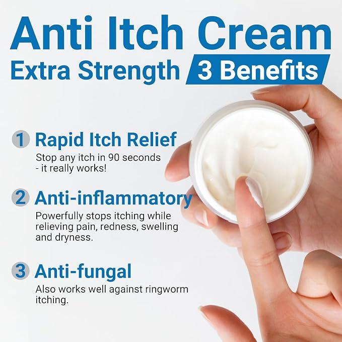 ishancare Anti Itch Cream Extra Strength, Oatmeal Soothing Skin Itch Relief - Image 2