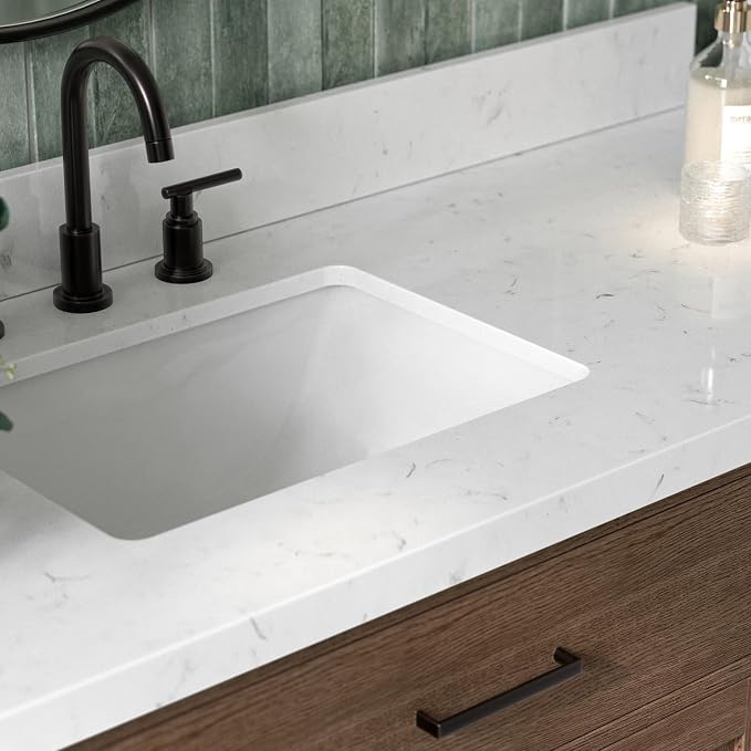 ARIEL Hepburn 60 Inch Single Rectangle Sink Bathroom Vanity - Image 3