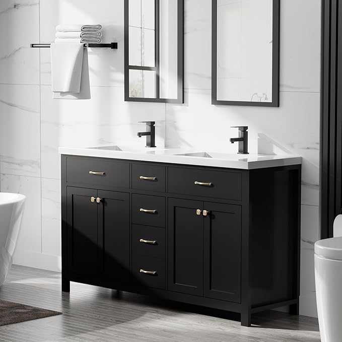 LUCKWIND 60" Bathroom Vanity and Sink Combo, Painted Modern Bathroom Storage - Image 6