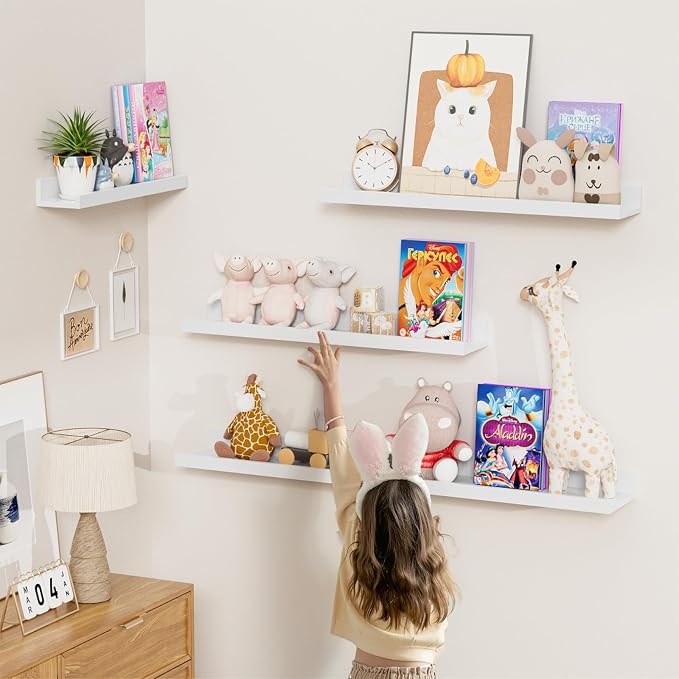 Heimlove Floating Shelves Set of 6, Display Shelf Organizer - Image 5