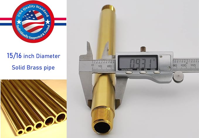 Aquaiaw Shower Arm and Anti-Scratch O-Ring Flange, Solid Brass, Both Soldered - Image 3