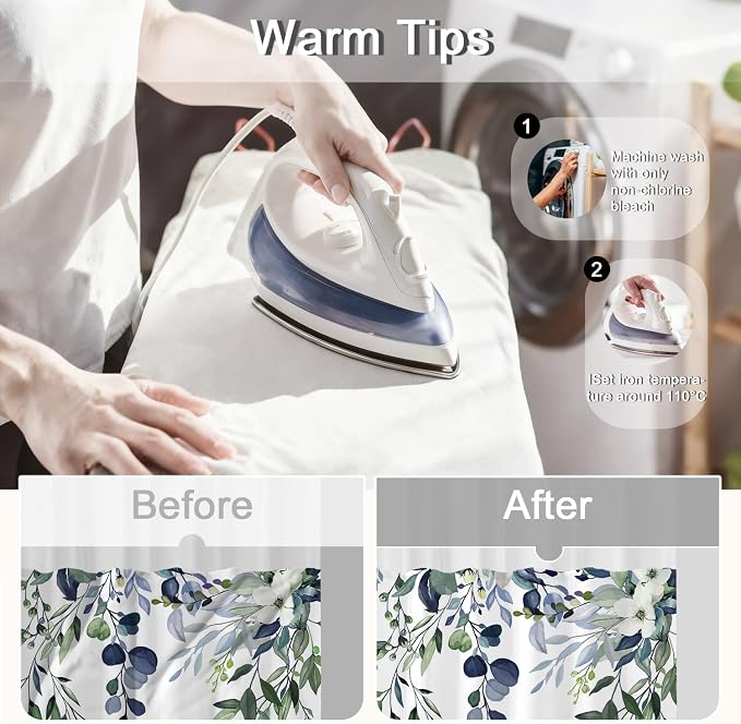 No Hook Shower Curtain and Liner Set, Bath Curtain Sets - Image 4