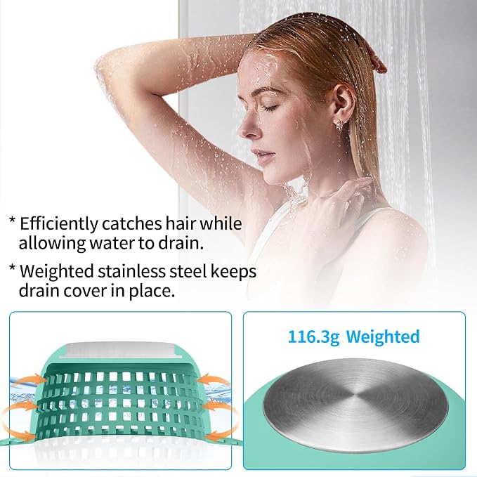 Shower Drain Hair Catcher Bathtub Drain Cover Shower Protector - Image 4