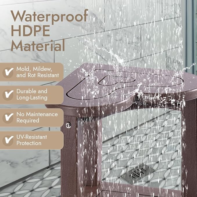 UHA Corner Shower Stool for Inside Shower - Image 5