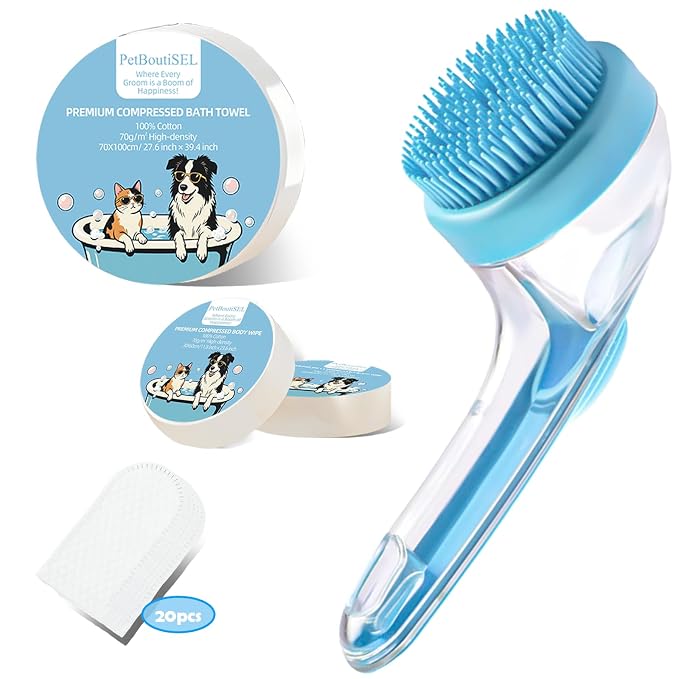 2025 New Dog Bath Brush with Built-in Shampoo Dispenser by Unknown