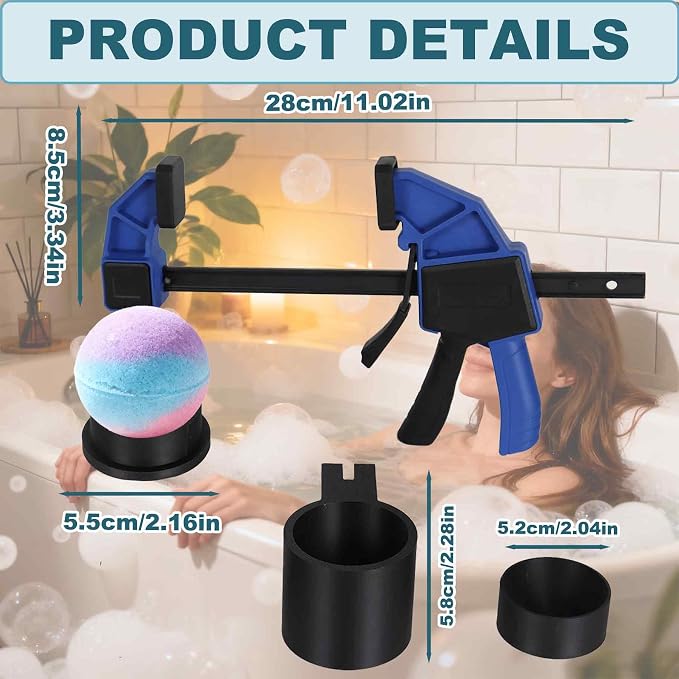 Bath Bomb Press Machine with Bath Bomb Molds Shower Steamer Molds Shampoo Bar - Image 3