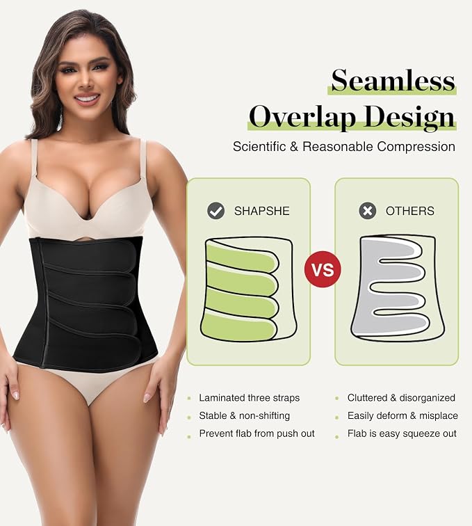 SHAPSHE Waist Trainer for Women Postpartum Recovery Wrap Waist Cincher Corset - Image 2