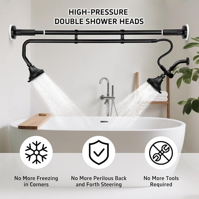 Tandem Shower Heads, Double Shower Head - Image 7