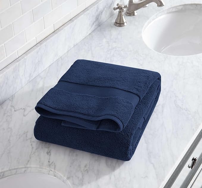 Delara 100% Organic Cotton Towels 650 GSM Plush Feather Touch Quick Dry Towel - Image 3
