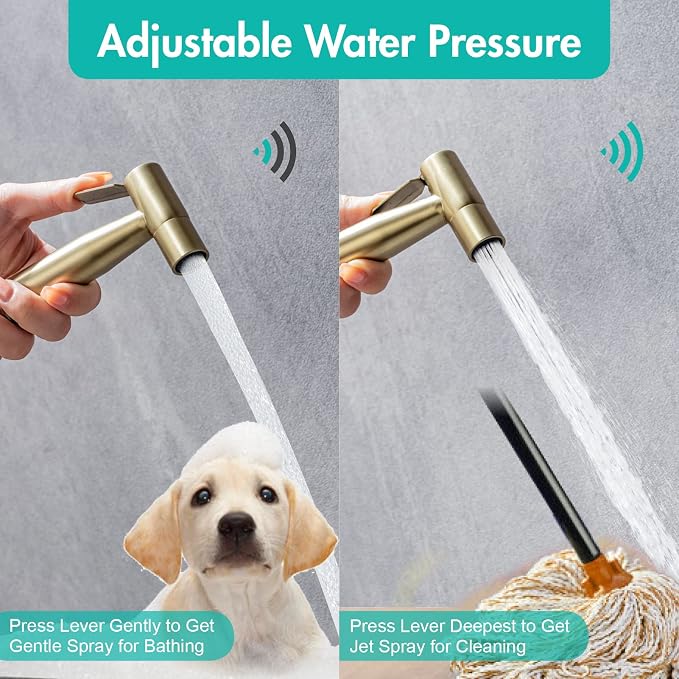 BARROCK Handheld Bidet Sprayer for Toilet, Stainless Steel Metal Made Baby - Image 3