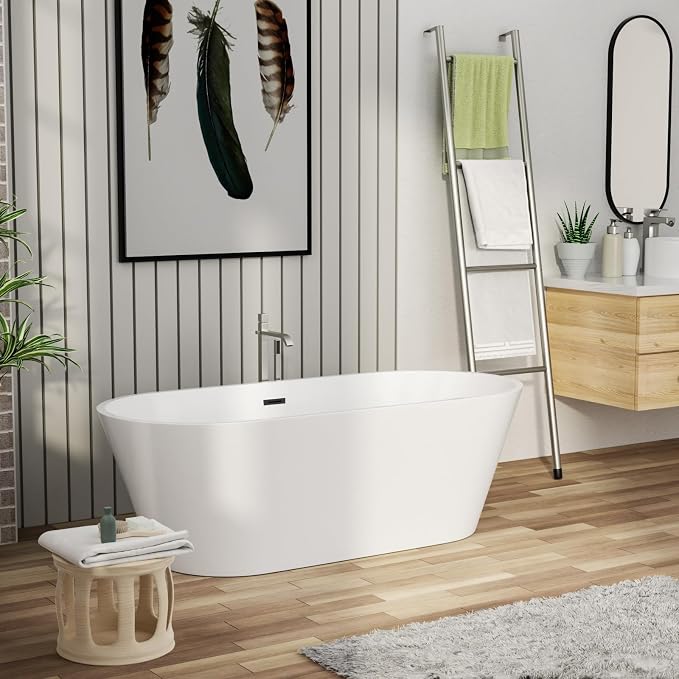 67" Acrylic Freestanding Bathtub - Image 9