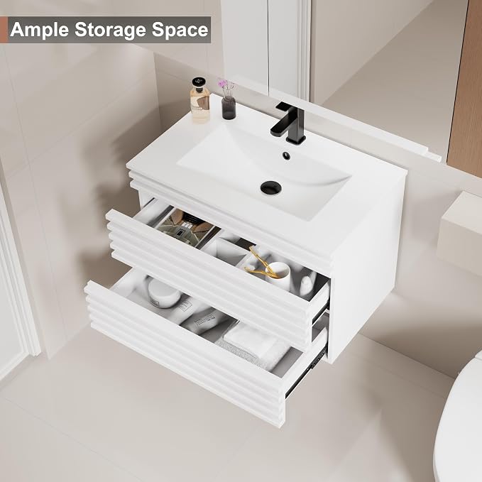 LUCKWIND 30" Floating Bathroom Vanity - Image 4