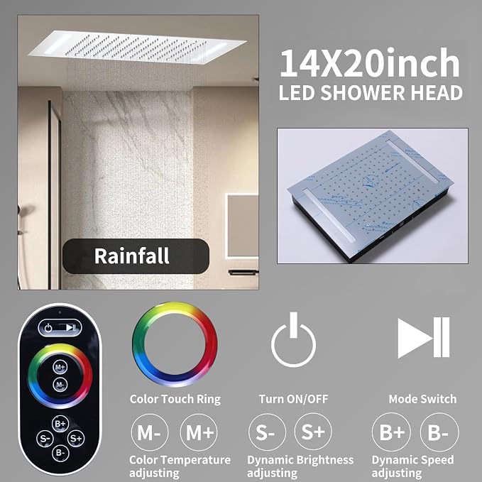 Shower System Polished Chrome Shower Faucet Set - Image 3