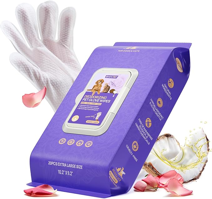 HICC PET Cleaning Deodorizing Glove Wipes by HICCPET
