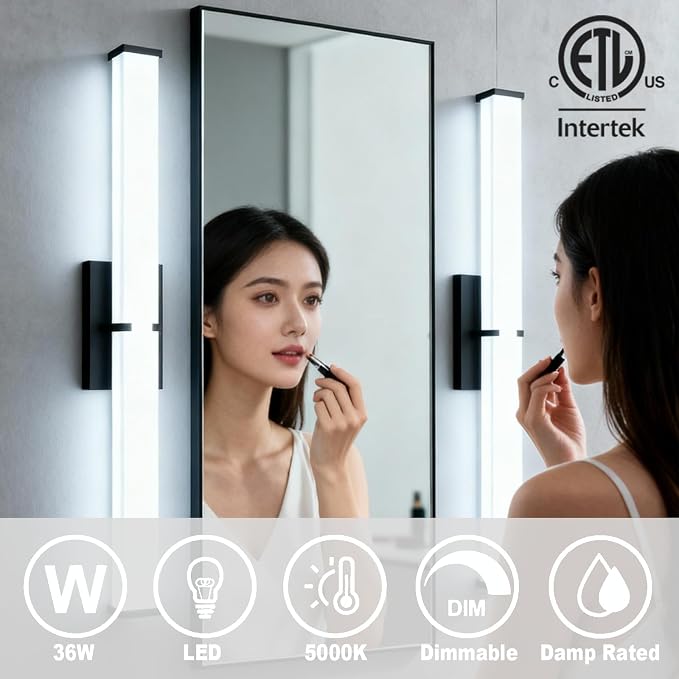 Bathroom Light Fixtures: 31.5 Inch ETL Certified LED Bathroom Vanity Light - Image 4