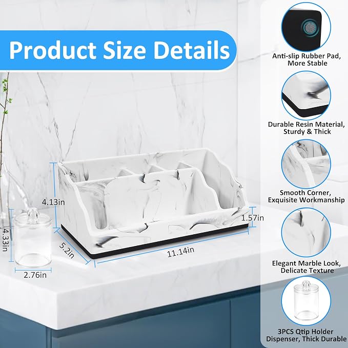 Bathroom Organizer Countertop, Toothbrush and Toothpaste Holder - Image 4