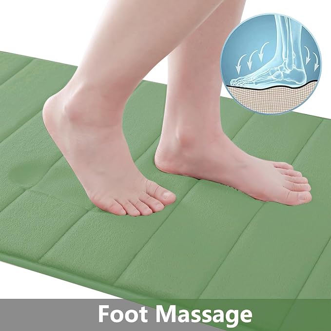 Buganda Memory Foam Bath Mat, Ultra Soft and Non-Slip Bathroom Rugs, Water - Image 2