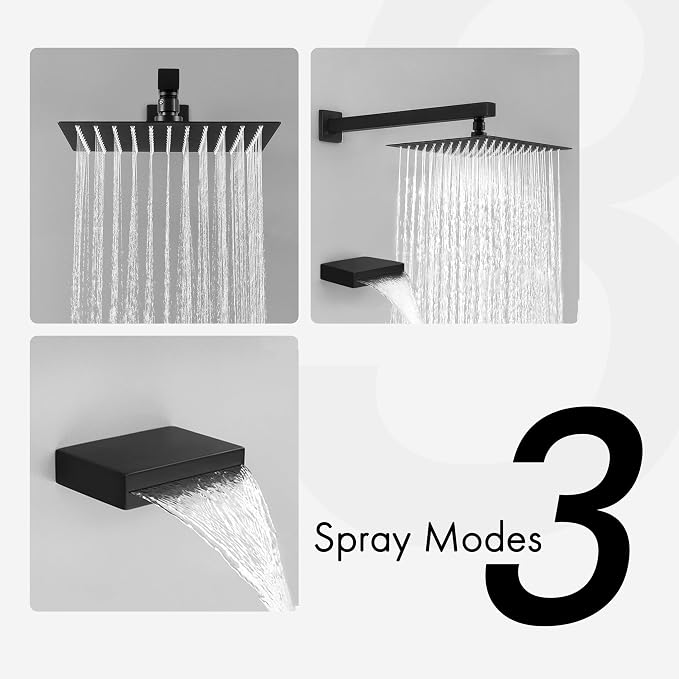 KES Tub and Shower Faucet Set Shower System - Image 3
