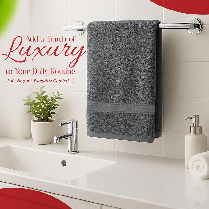 RIVERSIDE 6 Pack Premium Hand Towels Set, 16x28 inches, 100% Ring Spun Cotton - Image 3