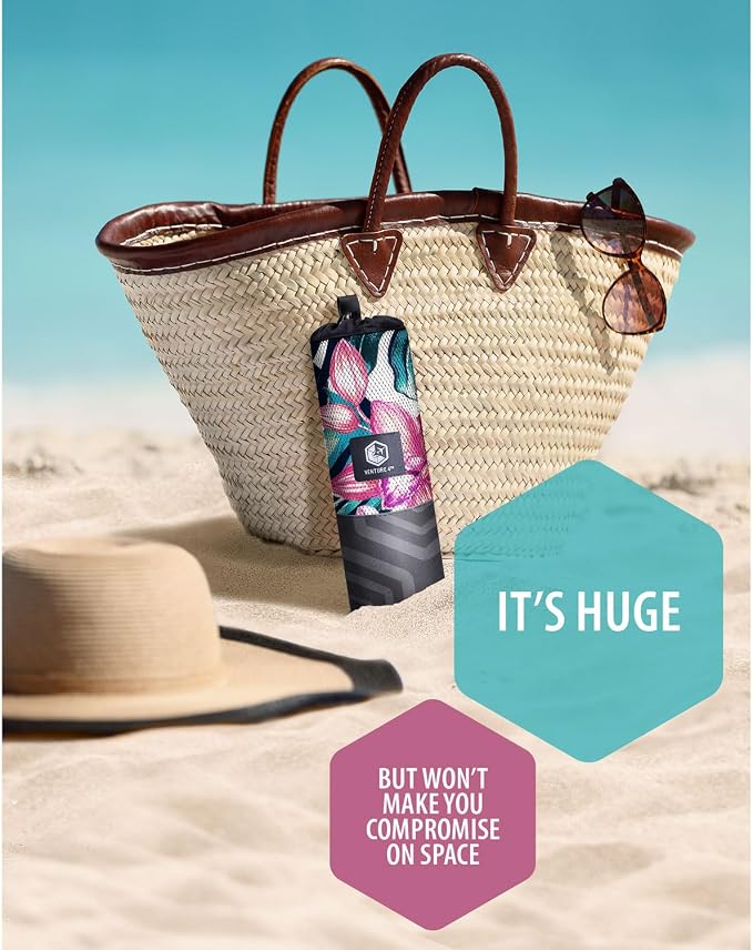 VENTURE 4TH Microfiber Beach Towel: Quick-Dry, Sandproof and Lightweight - Image 5