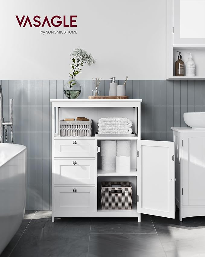 VASAGLE Floor Storage Cabinet, Freestanding Storage Unit - Image 2